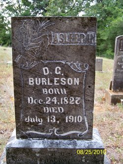 D. C. Burleson 1827-1910 wife Elizabeth H. Burleson son of John Burleson