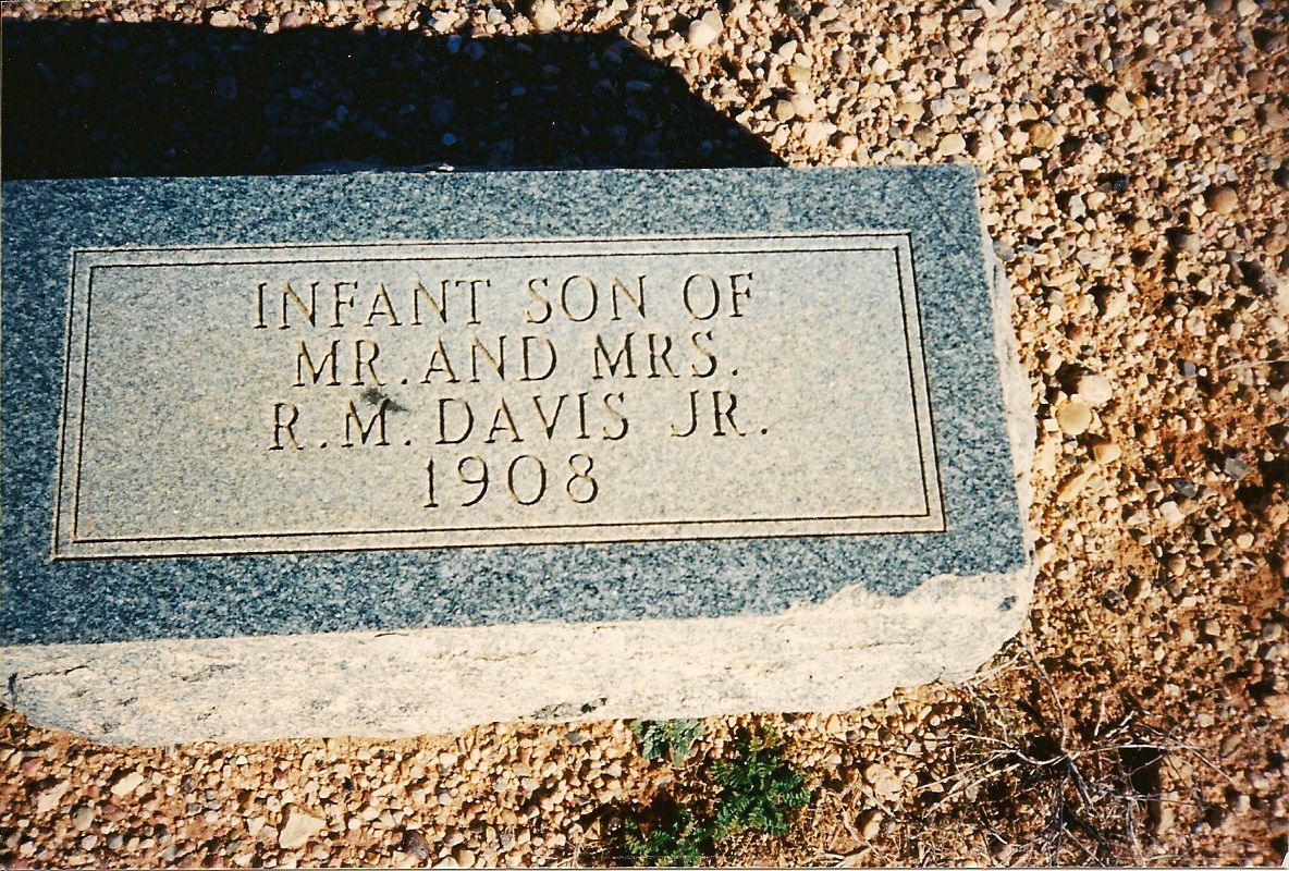 Infant Son for Nancy E. &  R. M. Davis 1908