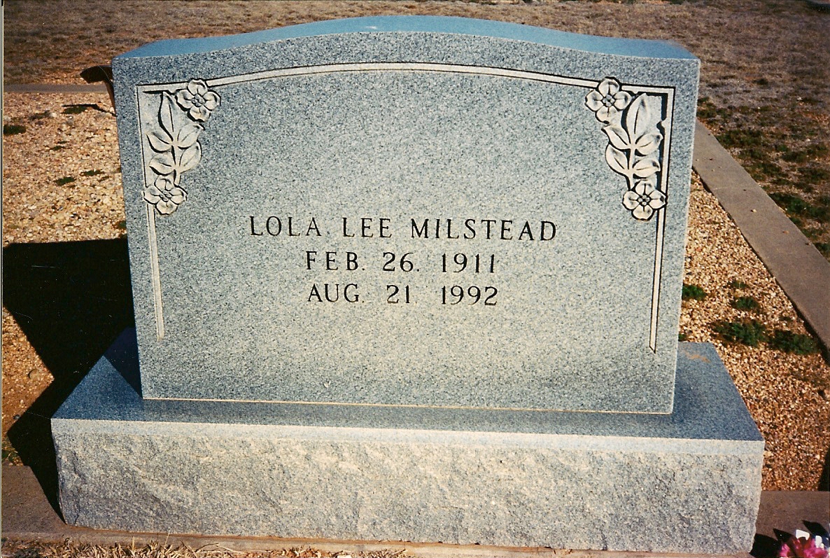 Lola Lee Milstead stone