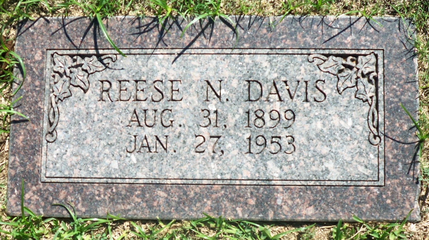 Reese N. Davis 1899-1953 husband of Dollie Driskell Davis